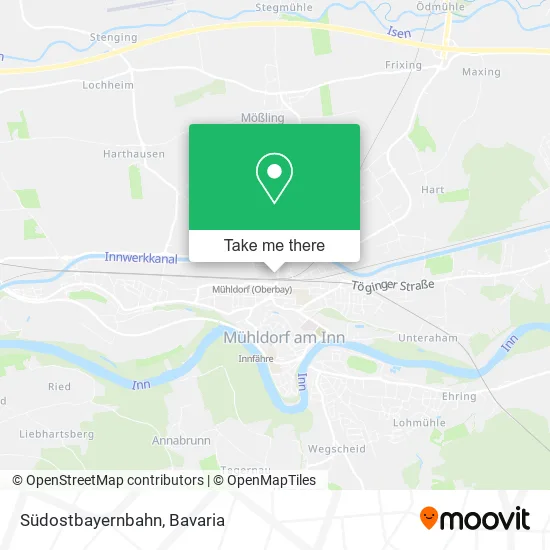 Карта Südostbayernbahn
