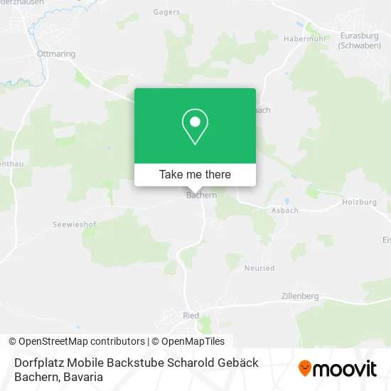 Карта Dorfplatz Mobile Backstube Scharold Gebäck Bachern