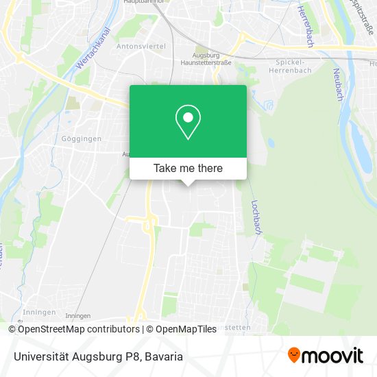 Universität Augsburg P8 map