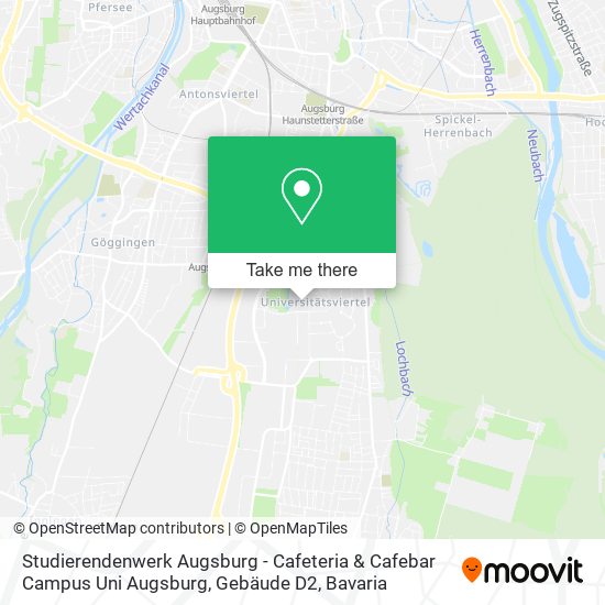 Studierendenwerk Augsburg - Cafeteria & Cafebar Campus Uni Augsburg, Gebäude D2 map