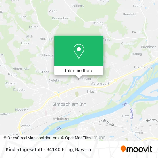 Карта Kindertagesstätte 94140 Ering