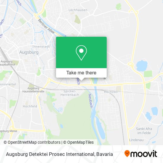 Augsburg Detektei Prosec International map