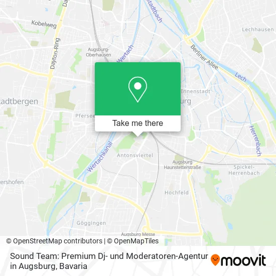 Карта Sound Team: Premium Dj- und Moderatoren-Agentur in Augsburg