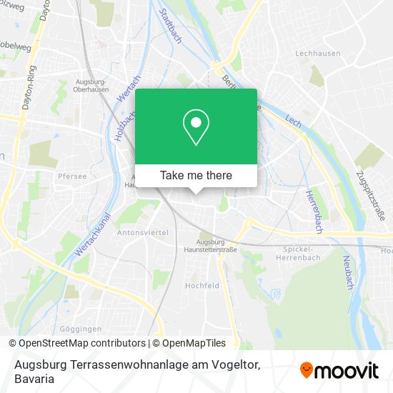 Augsburg Terrassenwohnanlage am Vogeltor map