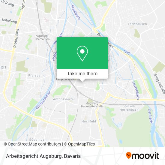 Arbeitsgericht Augsburg map