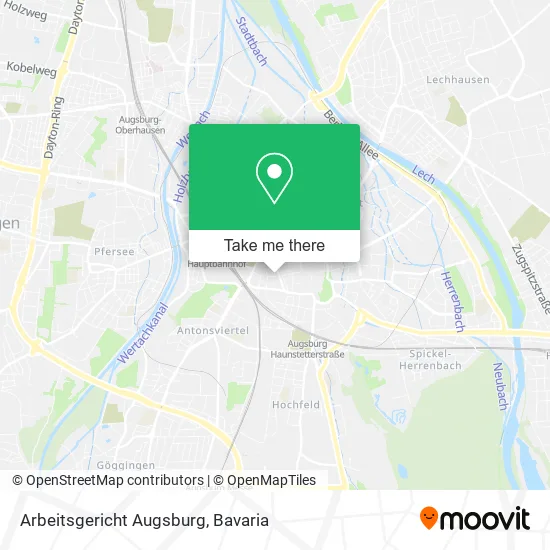 Карта Arbeitsgericht Augsburg