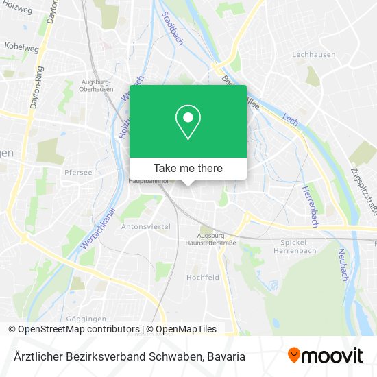 Ärztlicher Bezirksverband Schwaben map