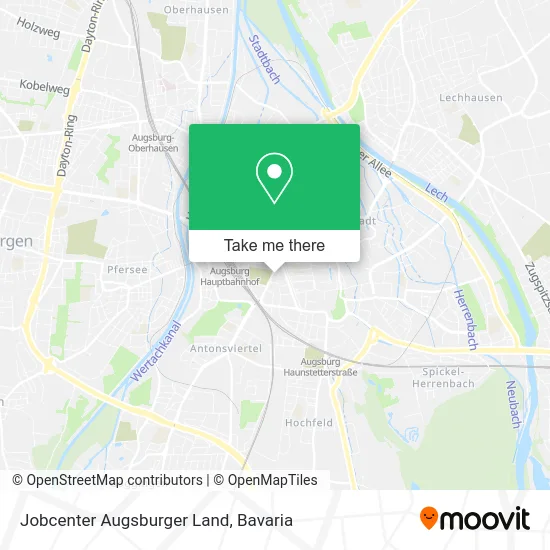 Карта Jobcenter Augsburger Land