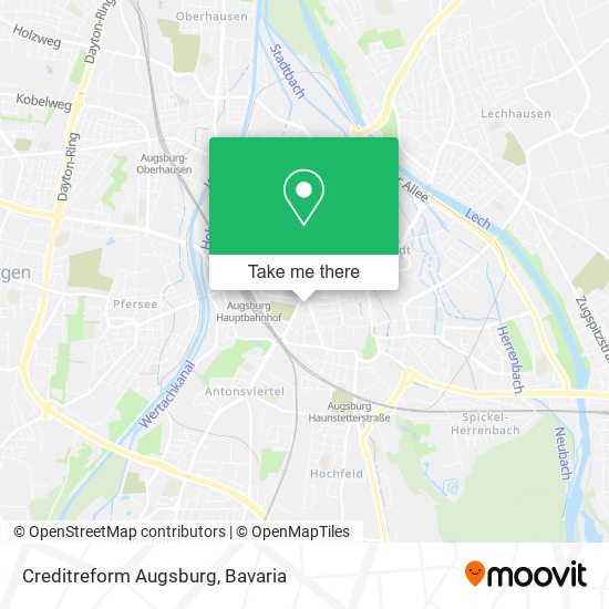 Creditreform Augsburg map