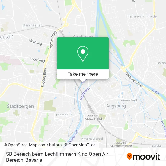 Карта SB Bereich beim Lechflimmern Kino Open Air Bereich