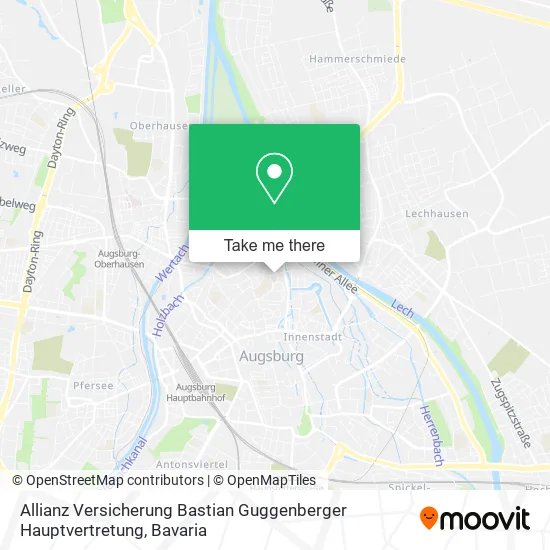 Карта Allianz Versicherung Bastian Guggenberger Hauptvertretung