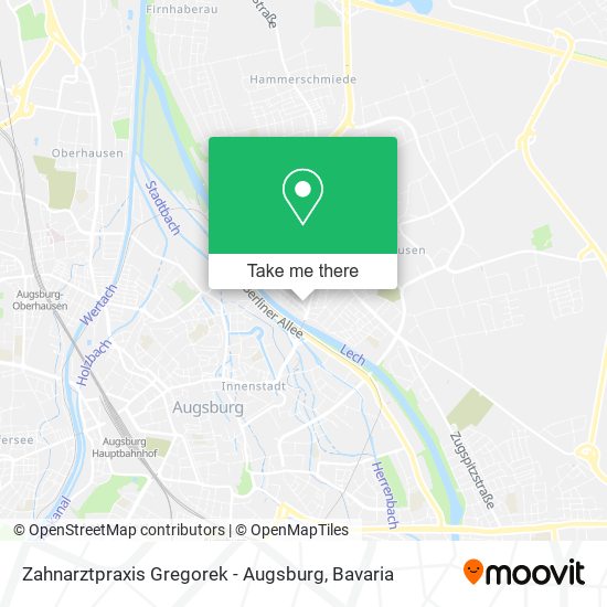 Zahnarztpraxis Gregorek - Augsburg map