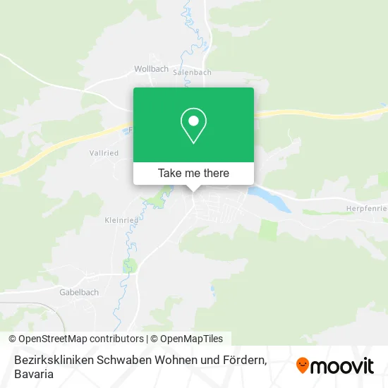 Bezirkskliniken Schwaben Wohnen und Fördern map