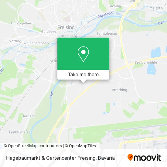 Карта Hagebaumarkt & Gartencenter Freising