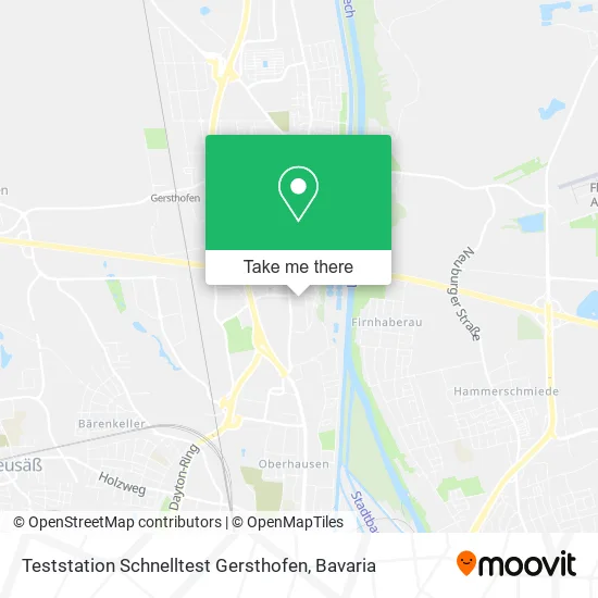 Карта Teststation Schnelltest Gersthofen