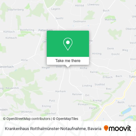 Krankenhaus Rotthalmünster-Notaufnahme map
