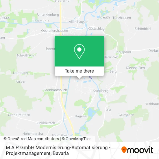 Карта M.A.P. GmbH Modernisierung-Automatisierung -Projektmanagement