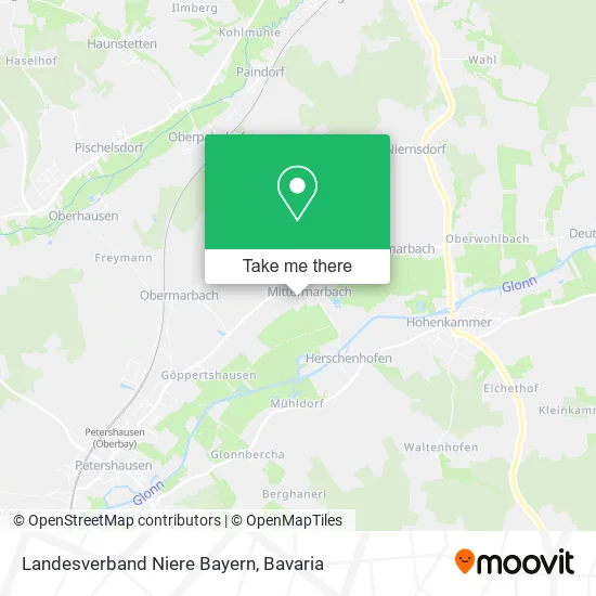 Карта Landesverband Niere Bayern