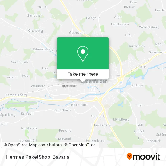 Hermes PaketShop map