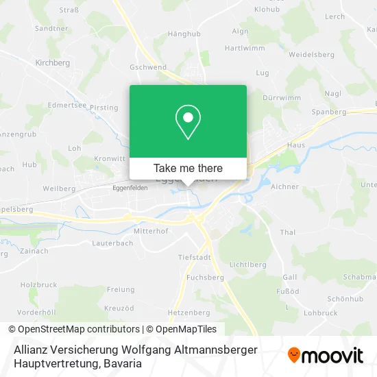 Карта Allianz Versicherung Wolfgang Altmannsberger Hauptvertretung