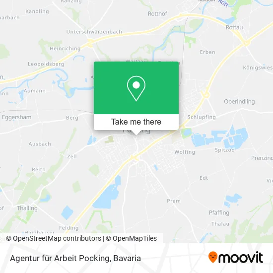 Карта Agentur für Arbeit Pocking