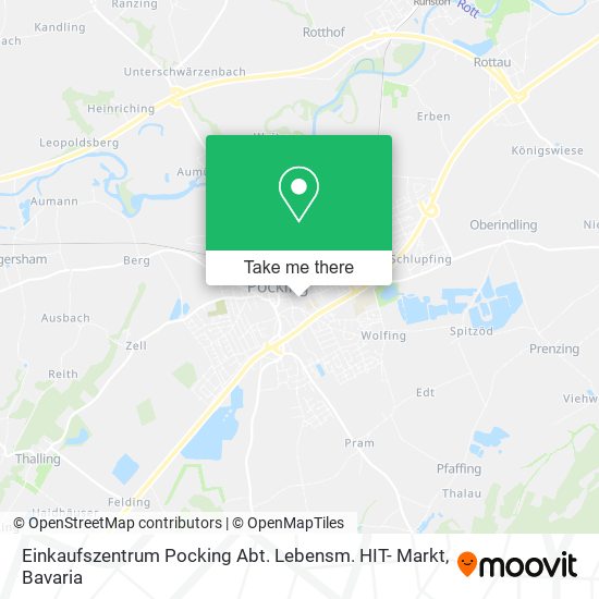 Einkaufszentrum Pocking Abt. Lebensm. HIT- Markt map