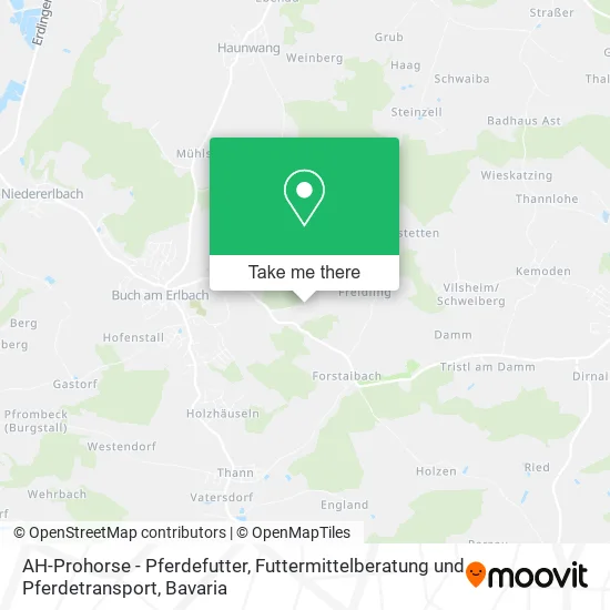 Карта AH-Prohorse - Pferdefutter, Futtermittelberatung und Pferdetransport