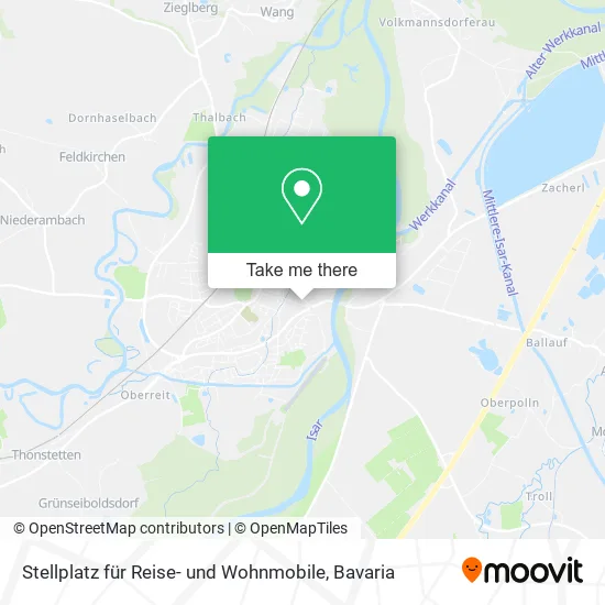 Карта Stellplatz für Reise- und Wohnmobile