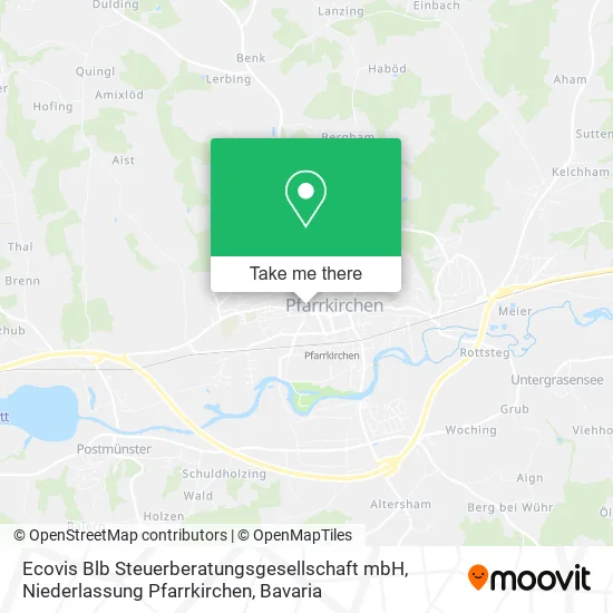 Карта Ecovis Blb Steuerberatungsgesellschaft mbH, Niederlassung Pfarrkirchen