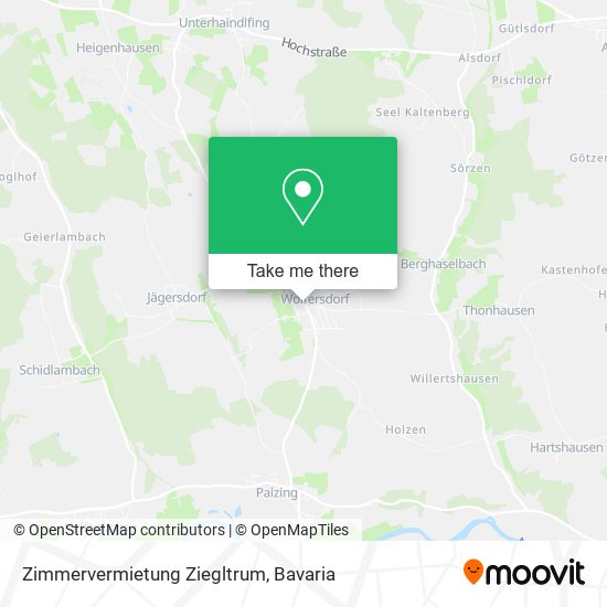 Zimmervermietung Ziegltrum map