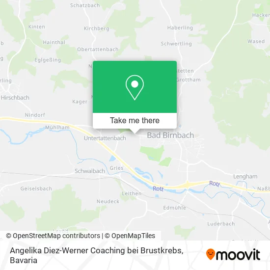 Карта Angelika Diez-Werner Coaching bei Brustkrebs