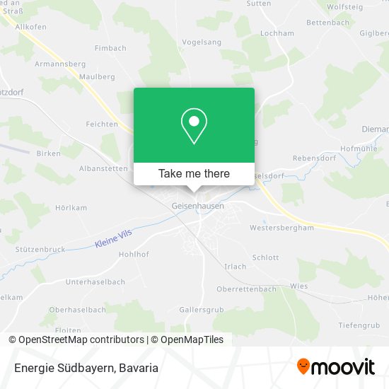 Energie Südbayern map