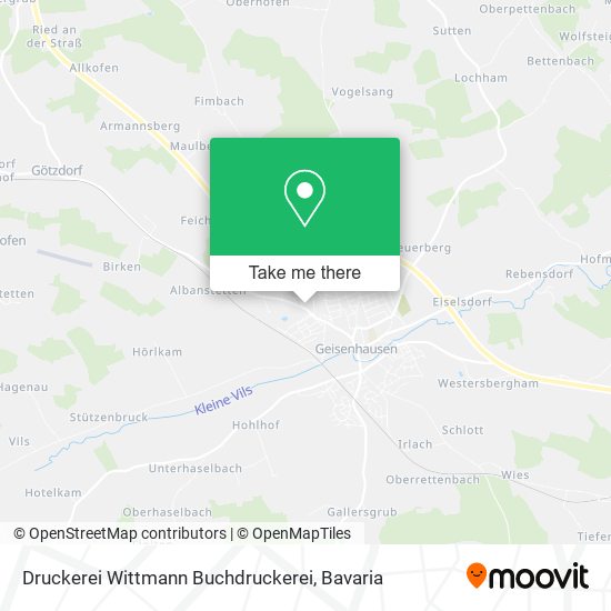 Druckerei Wittmann Buchdruckerei map