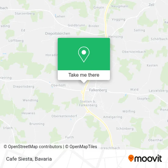 Cafe Siesta map