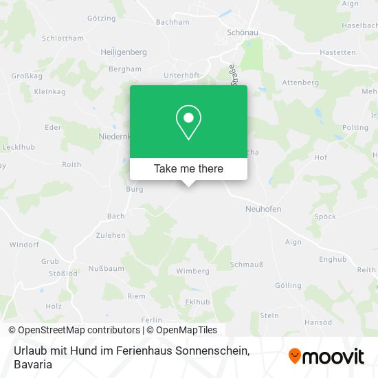 Urlaub mit Hund im Ferienhaus Sonnenschein map