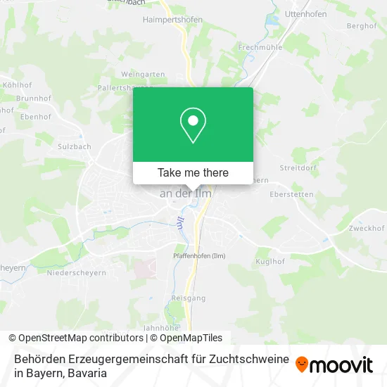 Карта Behörden Erzeugergemeinschaft für Zuchtschweine in Bayern