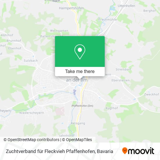 Карта Zuchtverband für Fleckvieh Pfaffenhofen