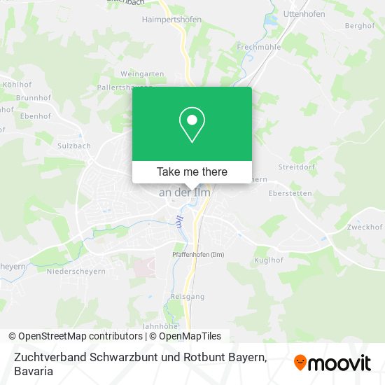 Карта Zuchtverband Schwarzbunt und Rotbunt Bayern