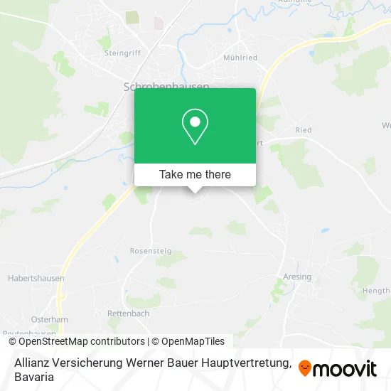Карта Allianz Versicherung Werner Bauer Hauptvertretung