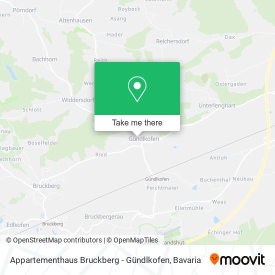 Appartementhaus Bruckberg - Gündlkofen map
