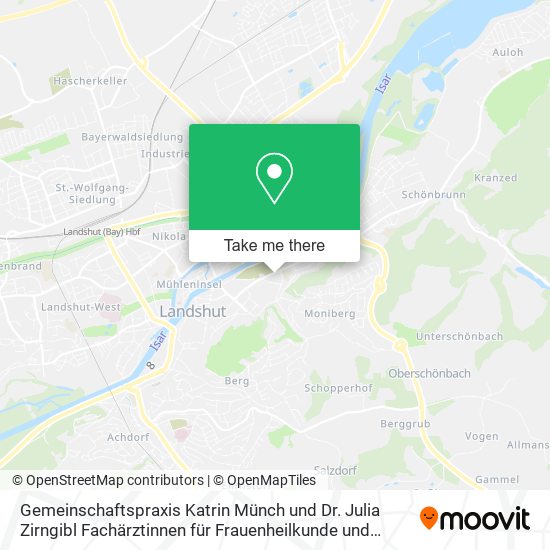 Карта Gemeinschaftspraxis Katrin Münch und Dr. Julia Zirngibl Fachärztinnen für Frauenheilkunde und Gebur