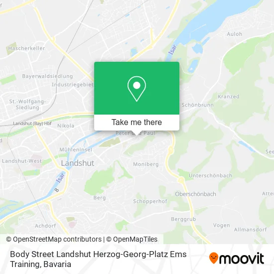 Карта Body Street Landshut Herzog-Georg-Platz Ems Training