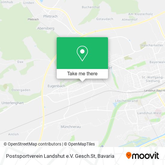 Postsportverein Landshut e.V. Gesch.St map