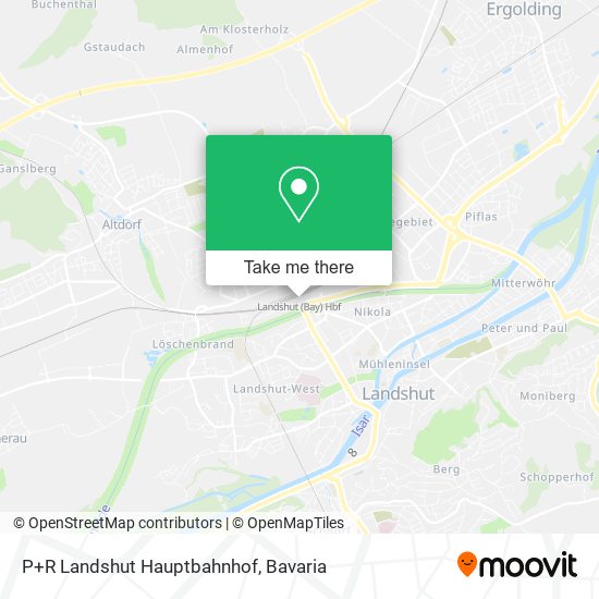 P+R Landshut Hauptbahnhof map