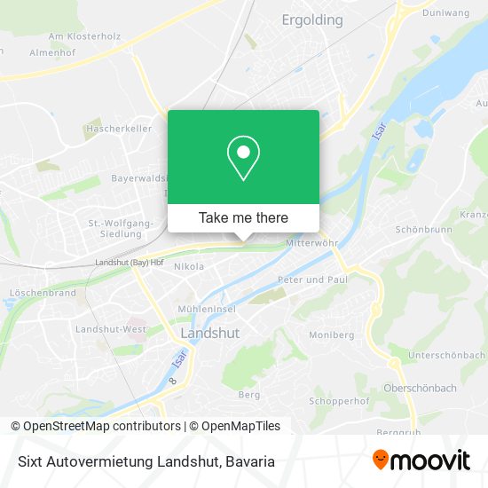 Sixt Autovermietung Landshut map