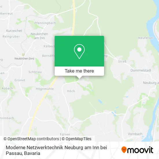 Карта Moderne Netzwerktechnik Neuburg am Inn bei Passau