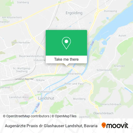 Карта Augenärzte Praxis dr Glashauser Landshut