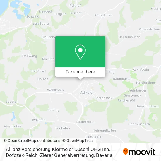 Карта Allianz Versicherung Kiermeier Duschl OHG Inh. Dofczek-Reichl-Zierer Generalvertretung