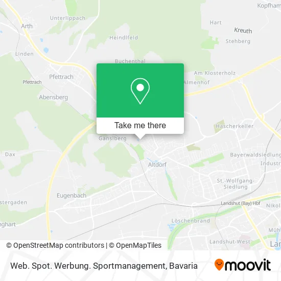 Карта Web. Spot. Werbung. Sportmanagement