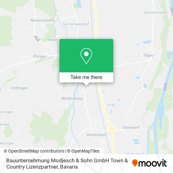 Bauunternehmung Modjesch & Sohn GmbH Town & Country Lizenzpartner map